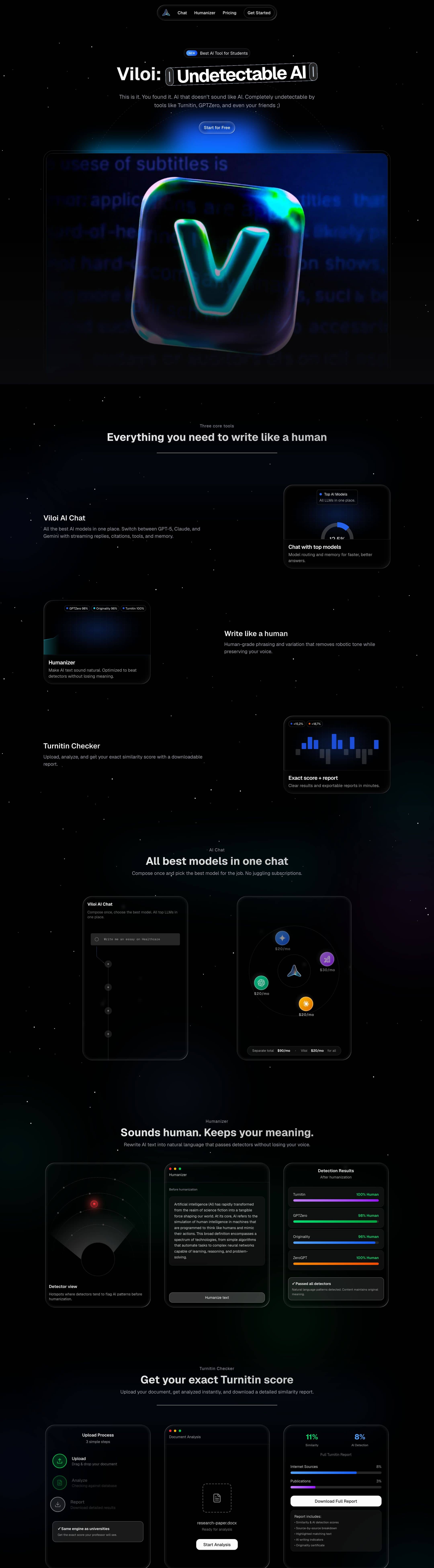 Screenshot of the Viloi website